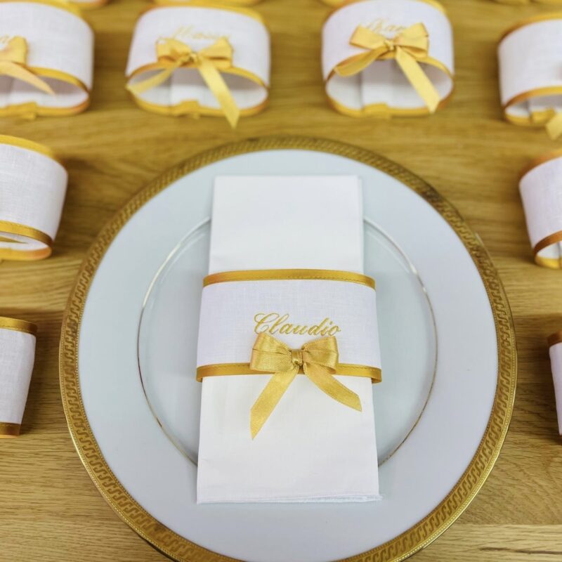 Segnaposto in lino con ricamo personalizzato - immagine 8