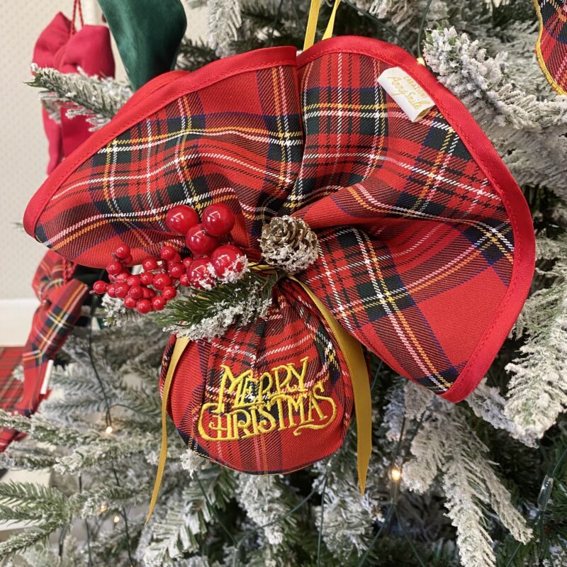 Palla Tartan con ricamo personalizzato