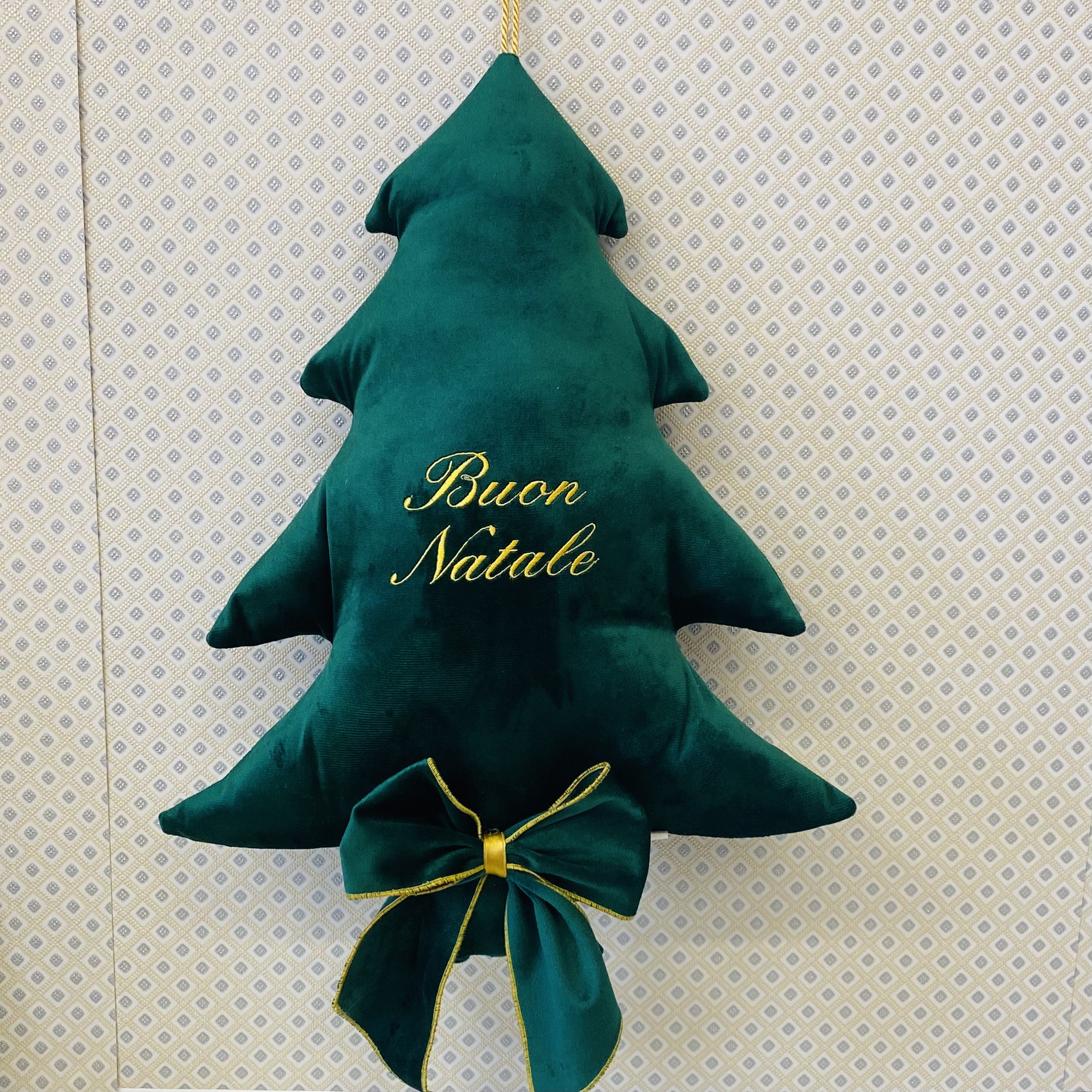 Albero in velluto con ricamo personalizzato