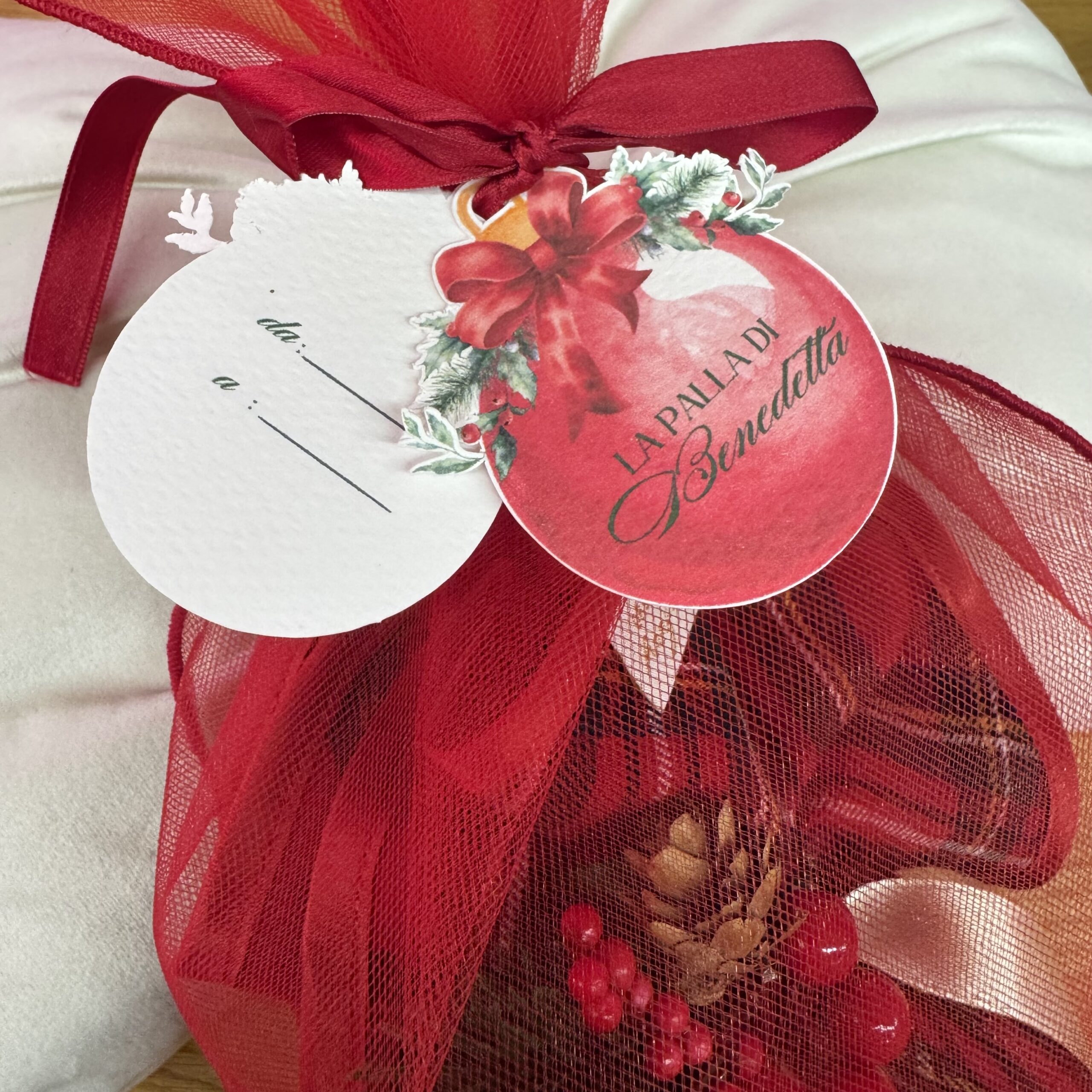 La Palla di Benedetta in Tartan – Decorazione natalizia artigianale personalizzabile - immagine 7