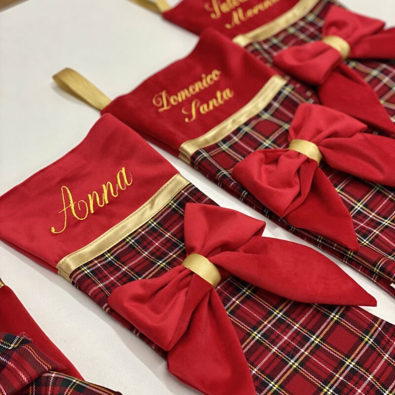 Calza Tartan con ricamo personalizzato - immagine 2