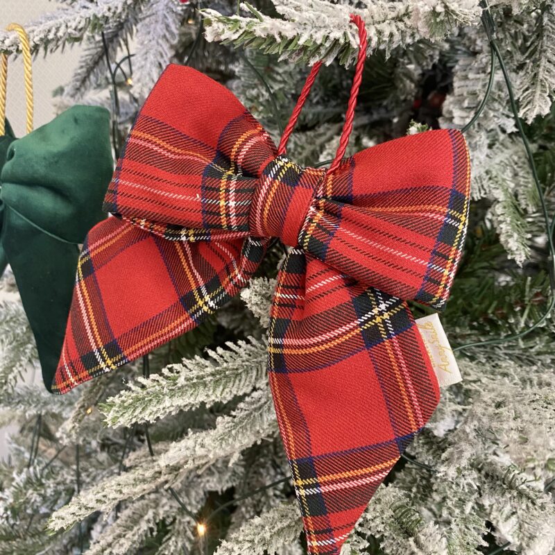 Fiocco tartan piccolo con appendino
