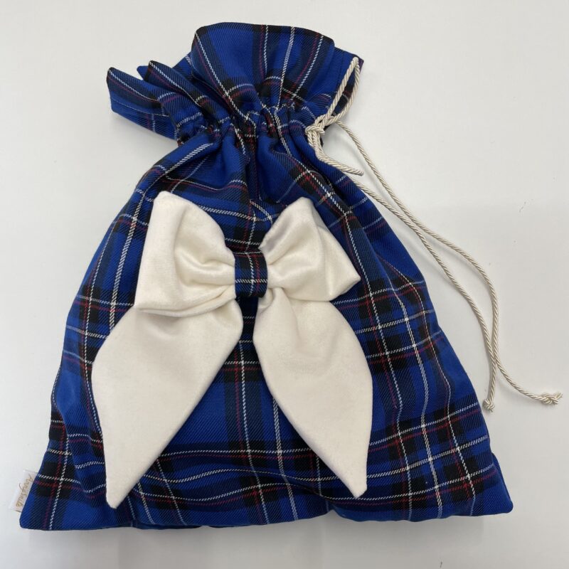 Sacca in velluto e tartan - immagine 3