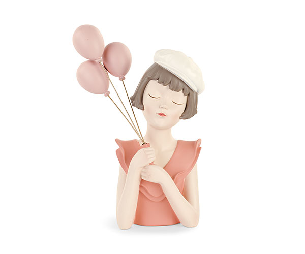 Statua ragazza con palloncini
