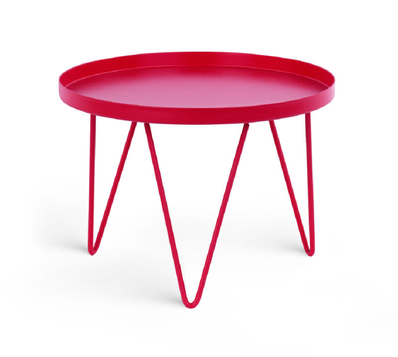 Alzatina in metallo rosso
