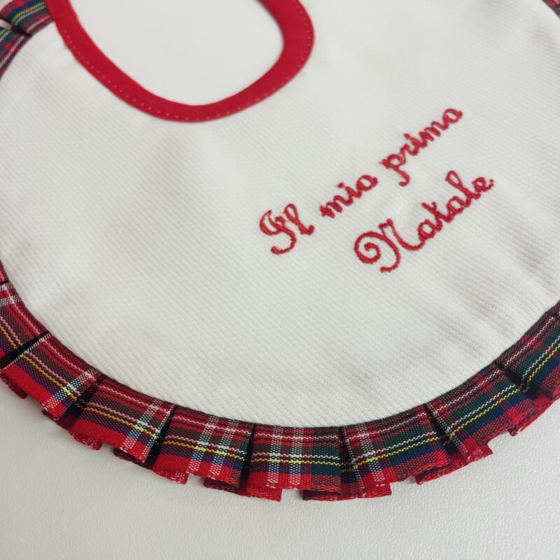Bavaglino Il mio primo natale tartan - immagine 3
