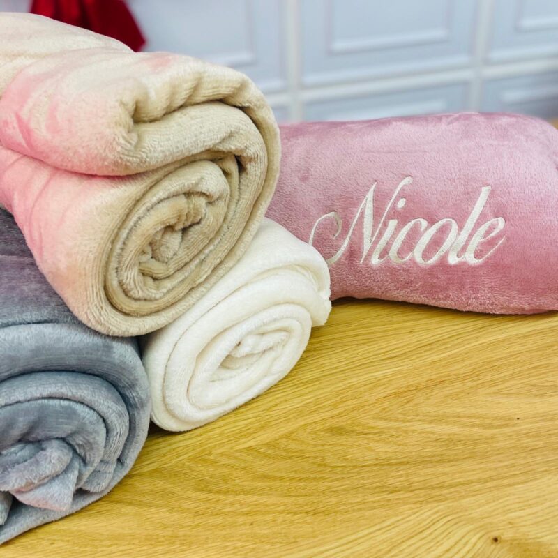 Plaid personalizzato in ciniglia