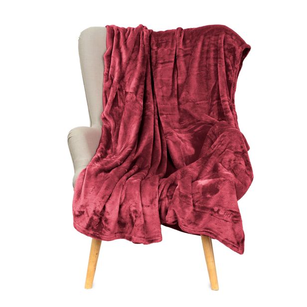 Plaid in ciniglia bordeaux