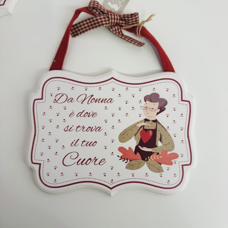 Targhetta in legno Festa dei Nonni – Frasi Decorative da Appendere