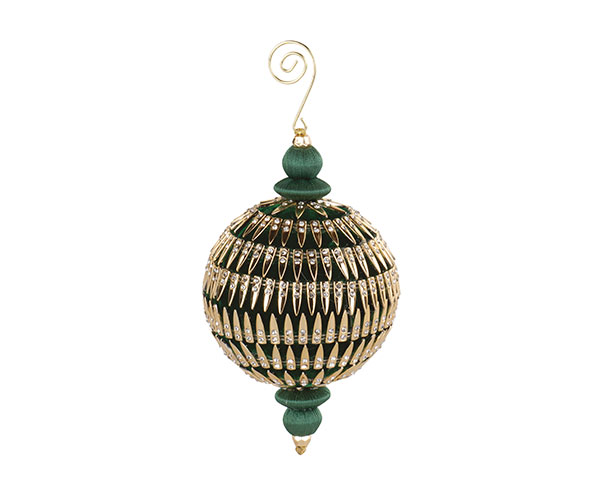 Sfera velluto verde e oro