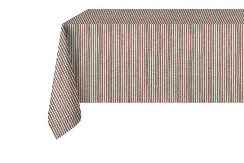Tovaglia Natalizia a righine linea Lavilla Home 6/8 posti