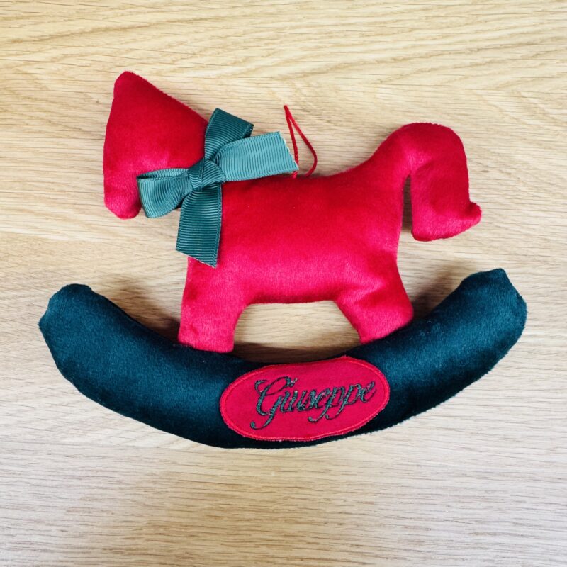 Dondolo Natalizio Personalizzato  – Artigianale e Ricamato