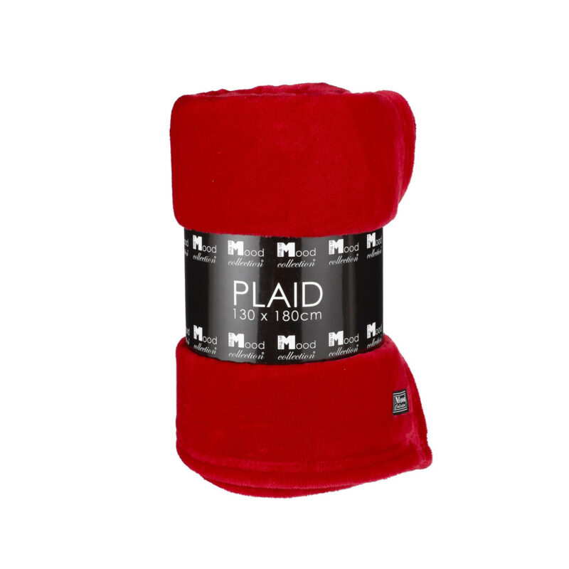 Plaid in ciniglia rosso