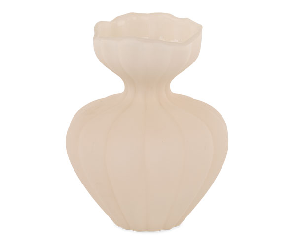 Vaso in vetro avorio