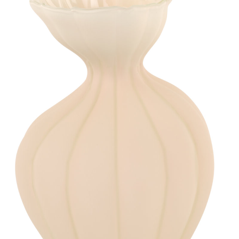 Vaso in vetro avorio