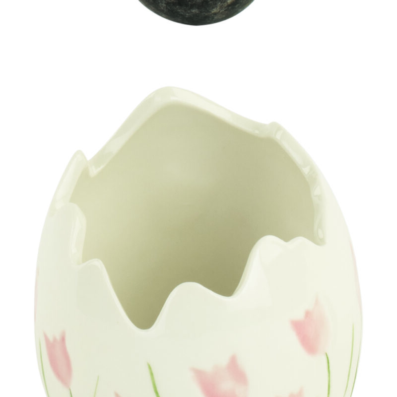 Uovo Cachepot Tulipani Rosa