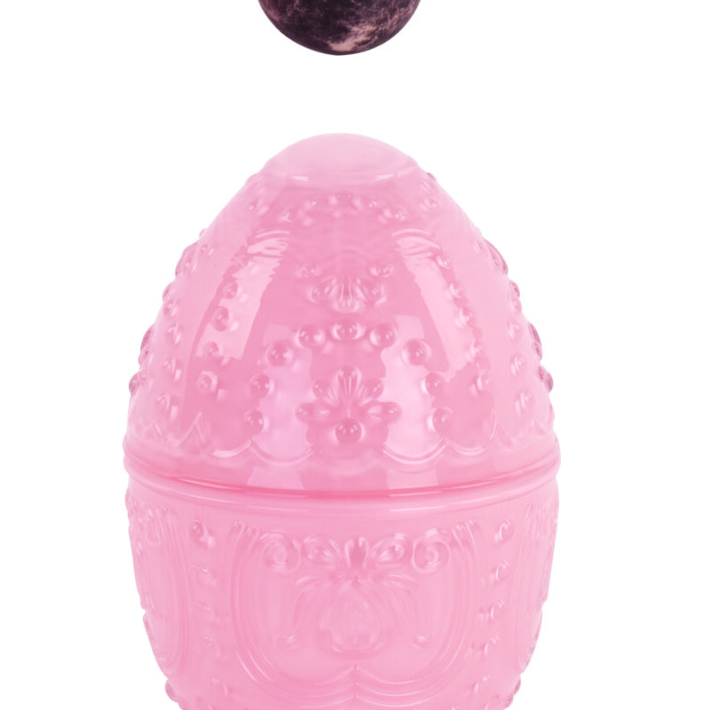 Uovo contenitore rosa