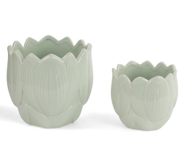 Set cachepots verde