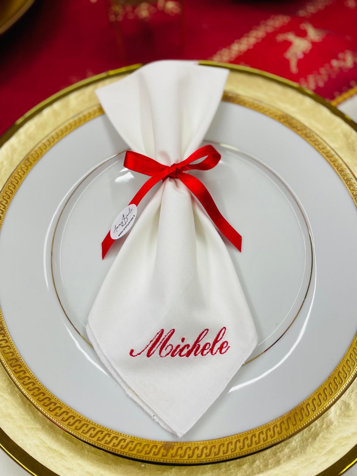 Segnaposto tovagliolo sartoriale personalizzato - immagine 7