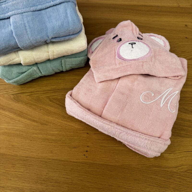 Accappatoio per Neonato con Cappuccio – Personalizzabile