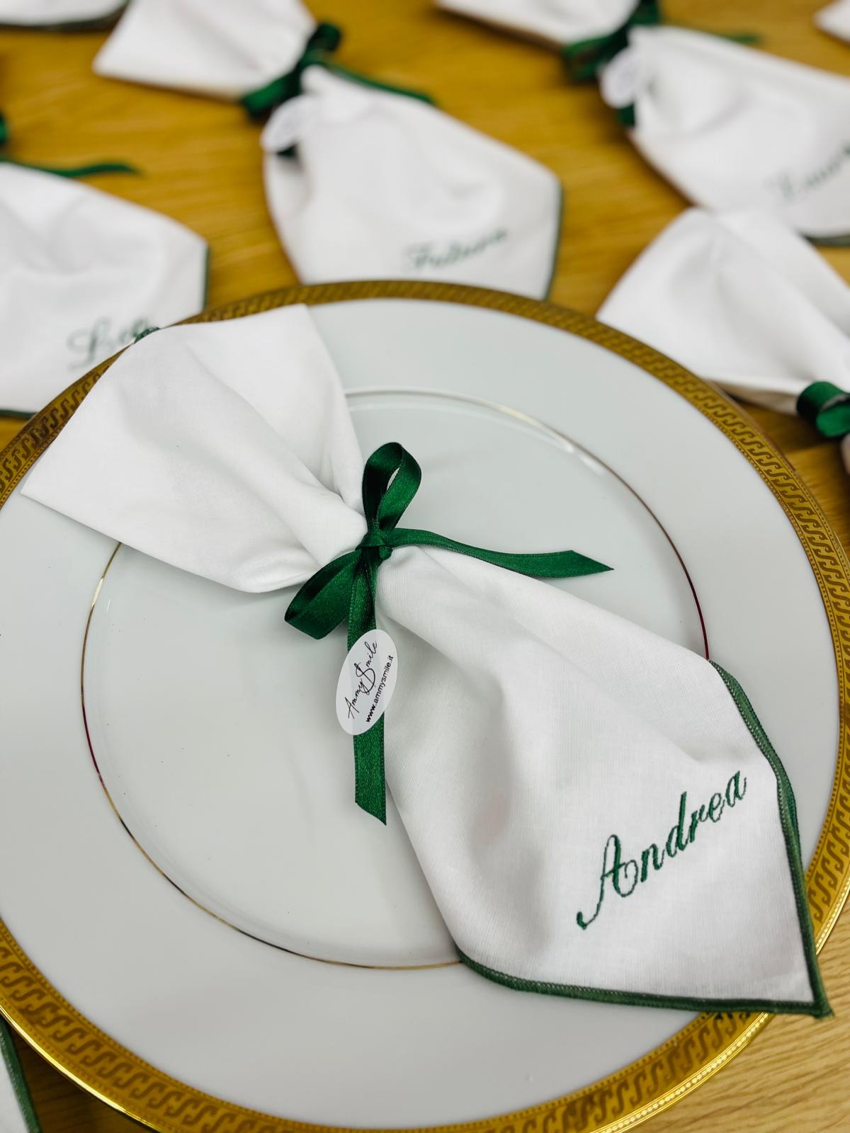 Segnaposto tovagliolo sartoriale personalizzato - immagine 6