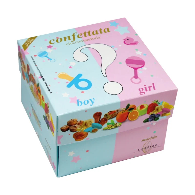 Confettata Gender Reveal “Boy or Girl?” – Cioccomandorla assortita