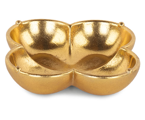 Svuotatasche quadrifoglio oro D.16 cm