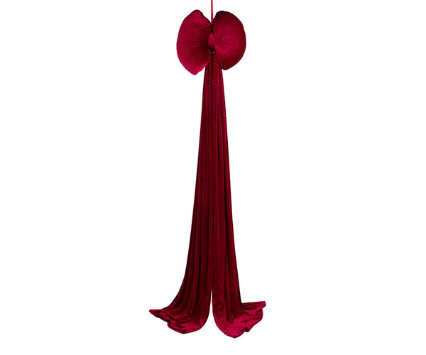 Maxi fiocco in velluto bordeaux