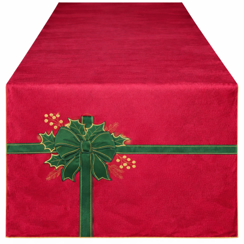 Runner in velluto rosso linea Ribbon