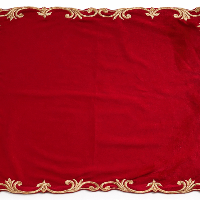 Tovaglietta in velluto rosso linea Clodette