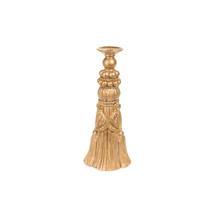 Portacandele Intreccio oro H40cm