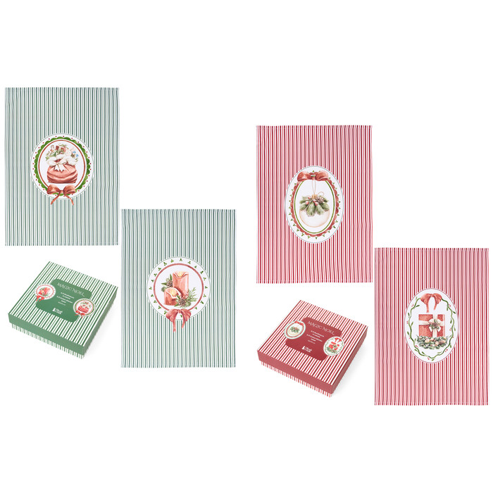 Set di due strofinacci della linea Magic Noel