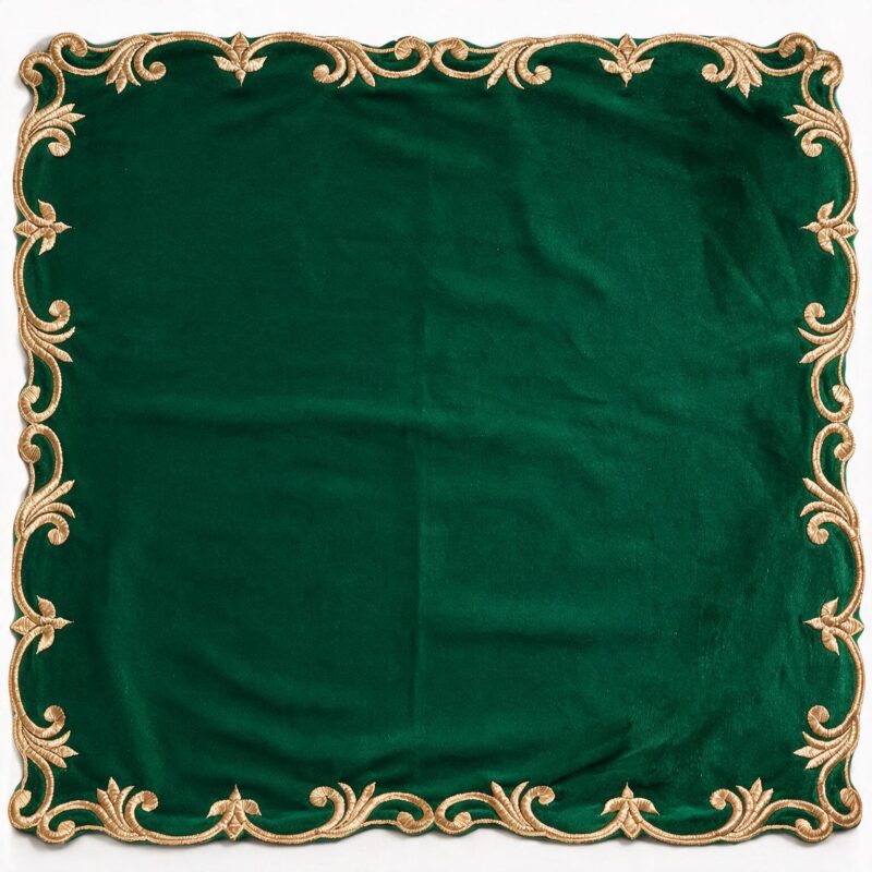 Tovaglietta in velluto verde linea Clodette